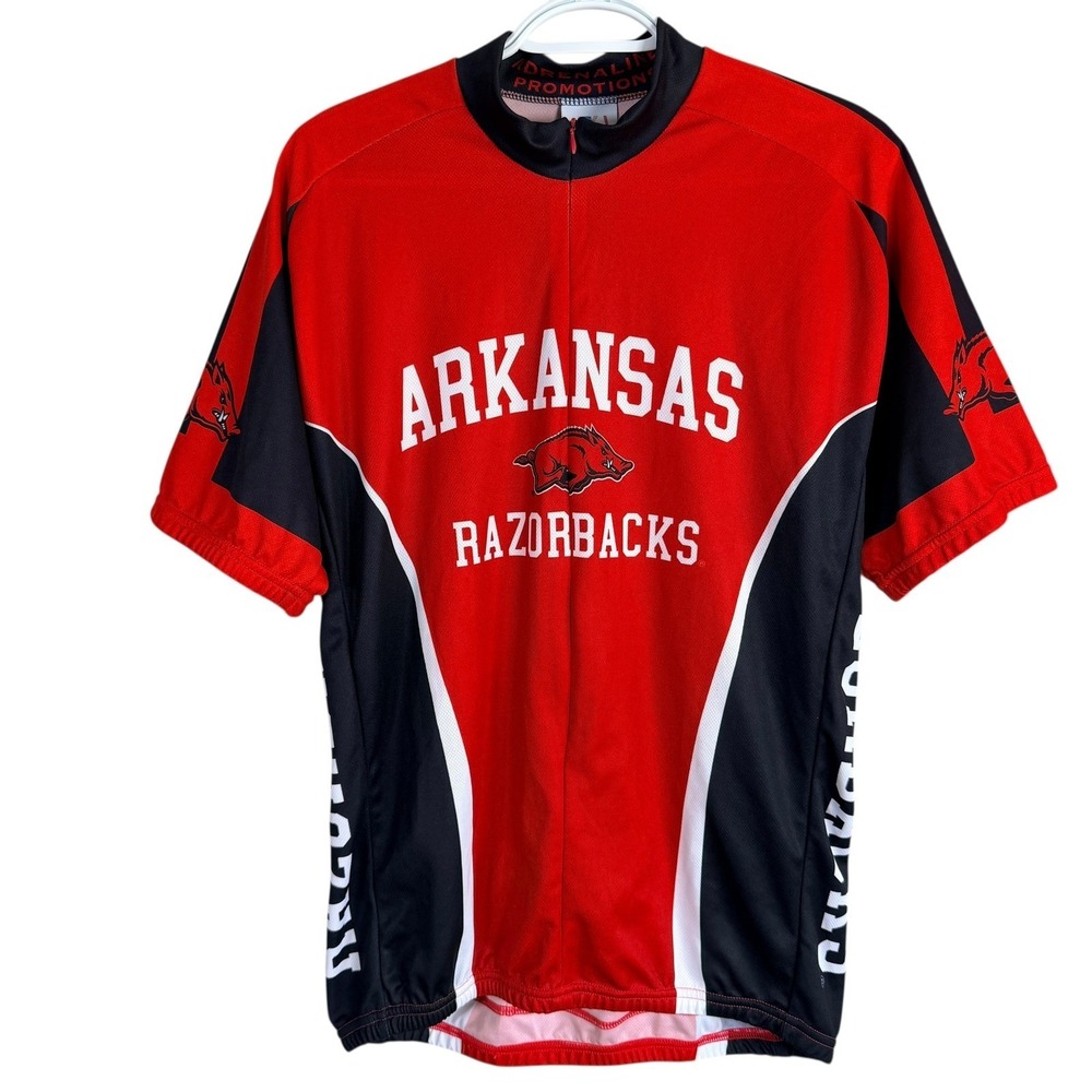 Arkansas Razorbacks Cycling Jersey Mens XL 3/4 Zip Adrenaline Promotions NEW